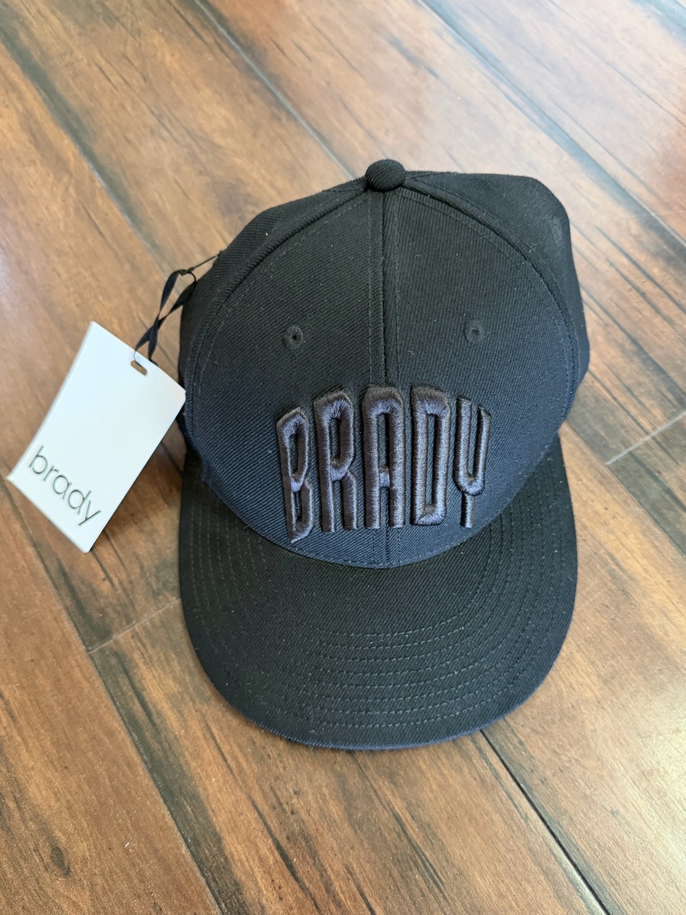 Brady Brand Onyx Fitted Hat Black 59CM 7 3/8 NWT Men’s Cap Tom Brady